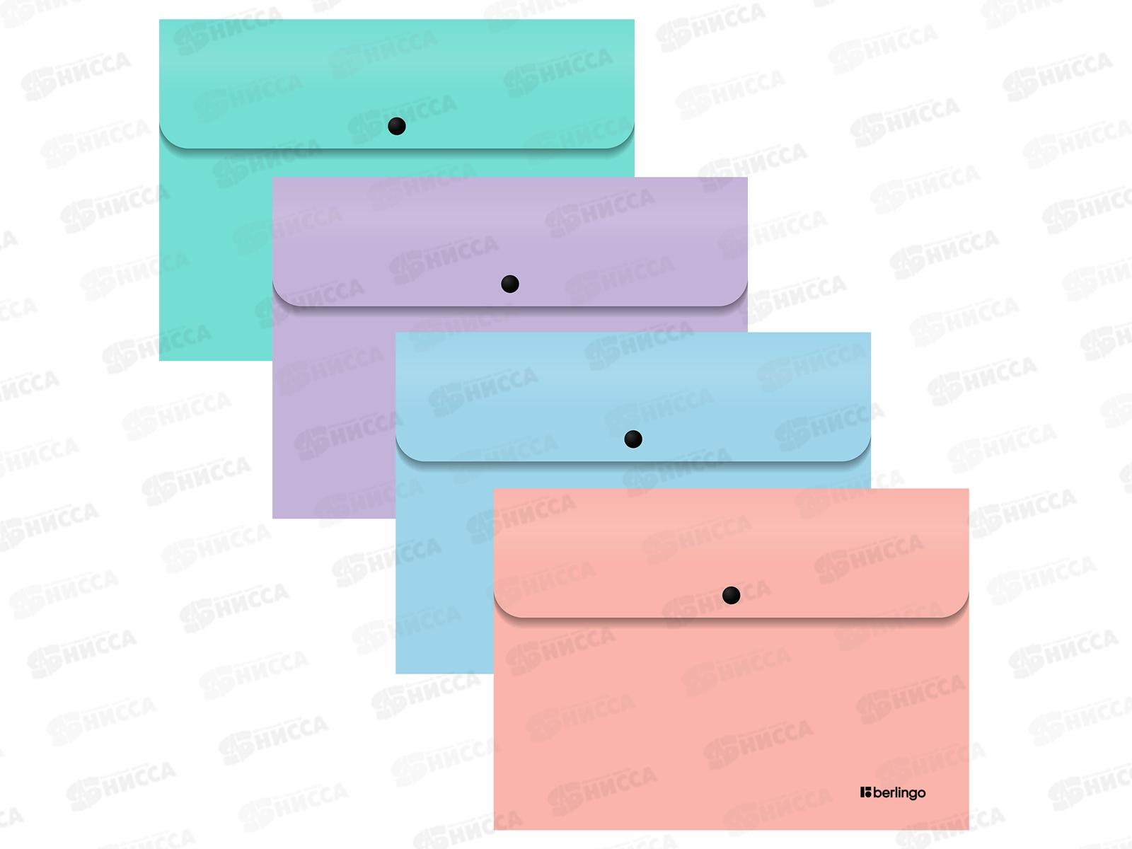 Папка с кнопкой Berlingo А4 330мкм. 04512*4