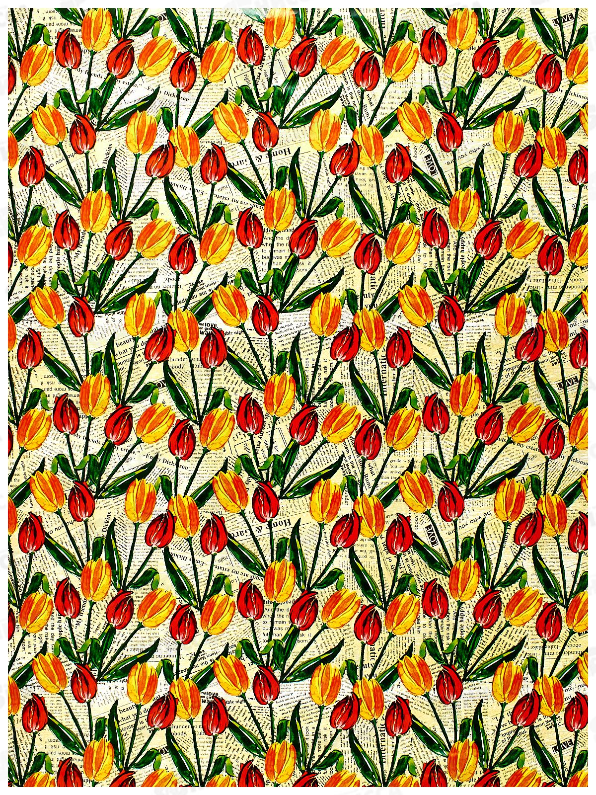 Бумага оберточная &quotЦветочные новости&quot 0,685*1м *10