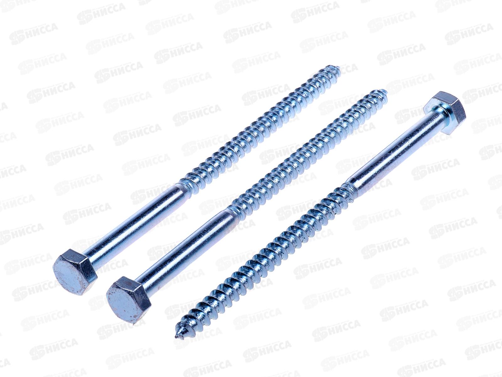 Шуруп сантехнический 10*180 (белый цинк 15шт) DIN571*10