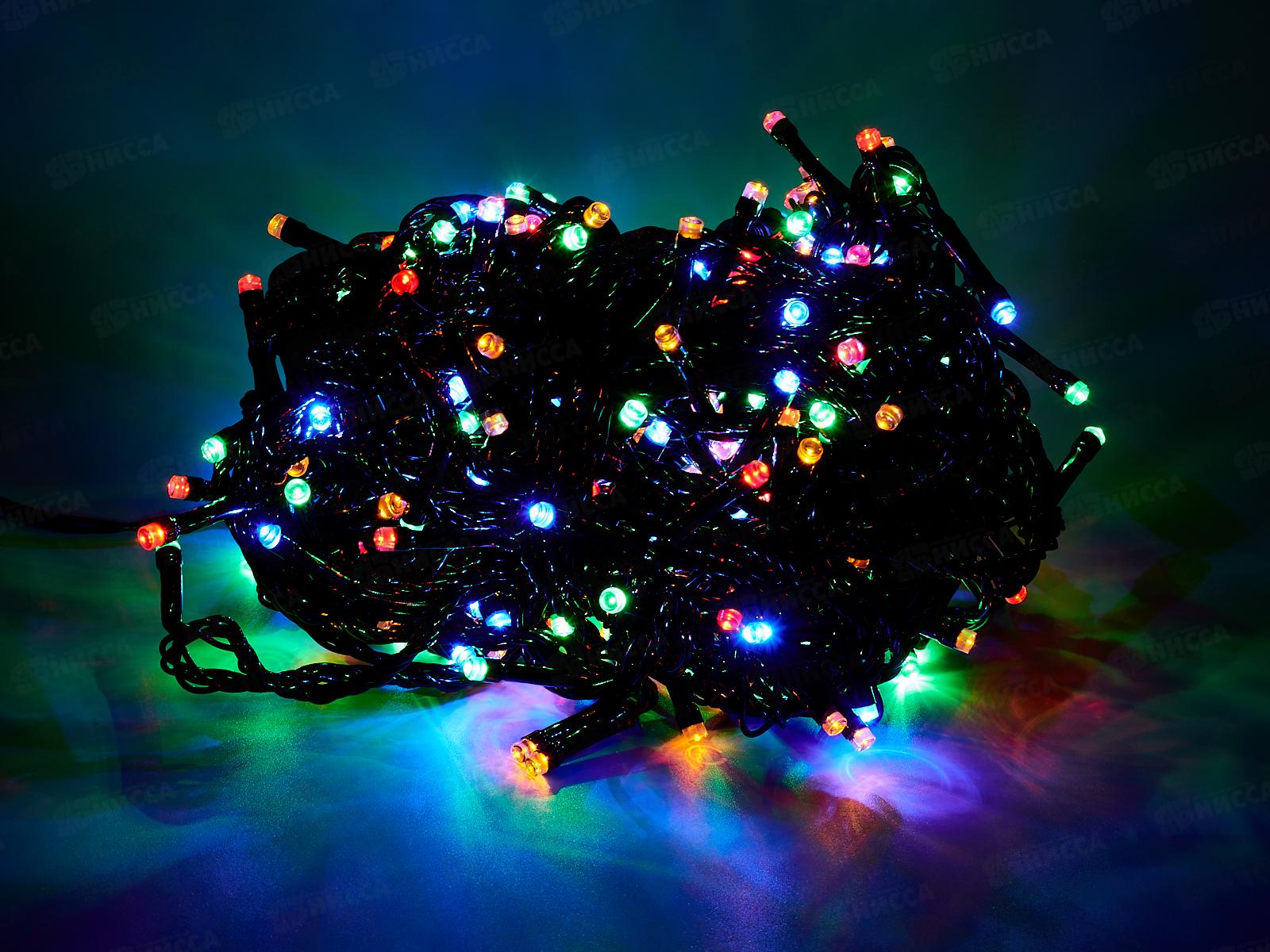 Гирлянда 25м д/улицы 300LED 8реж мульти 183-749