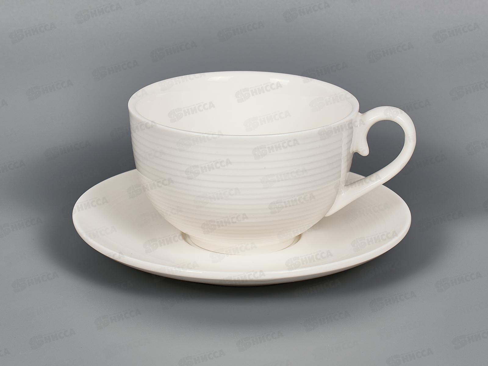 Чашка с блюдцем &quotМаршмеллоу&quot v=310мл (фарфоровая), 0530261 *6/12