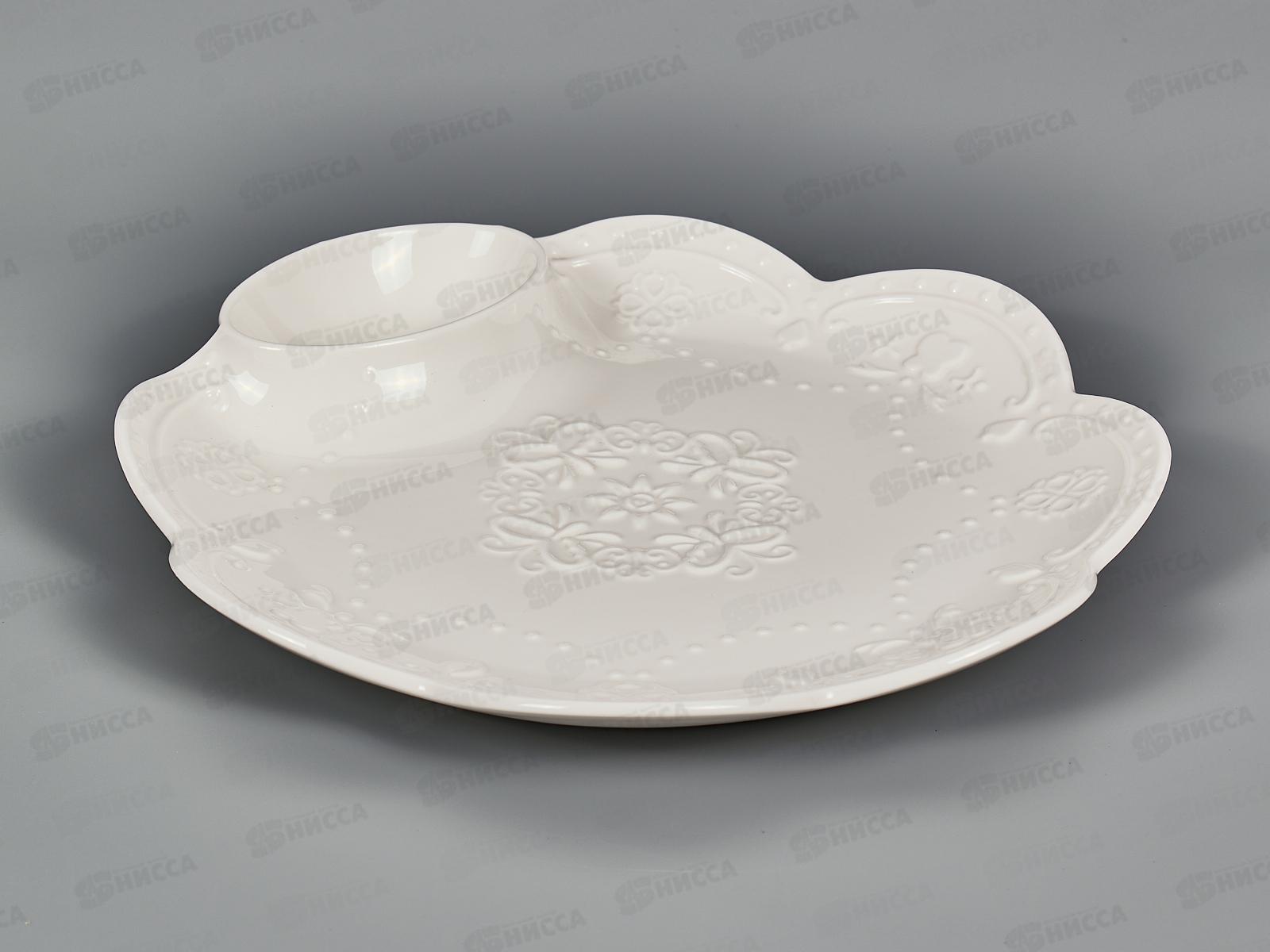 Блюдо "Маршмеллоу" 25*25*2,5см (фарфор), 0530319  *6/24