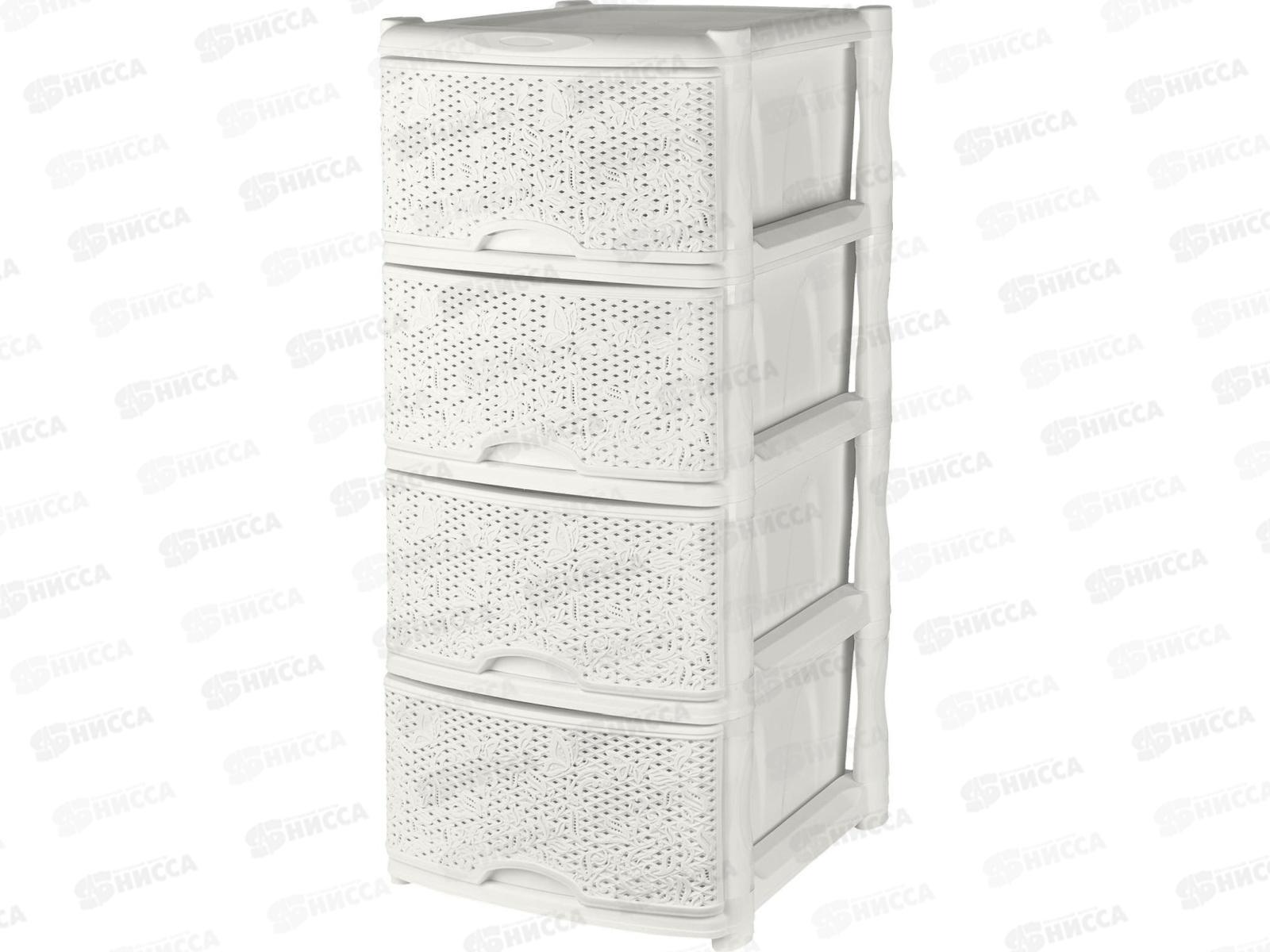 Комод 4-х секционный&quotKeeplex Flori&quot белое облако KL377112048