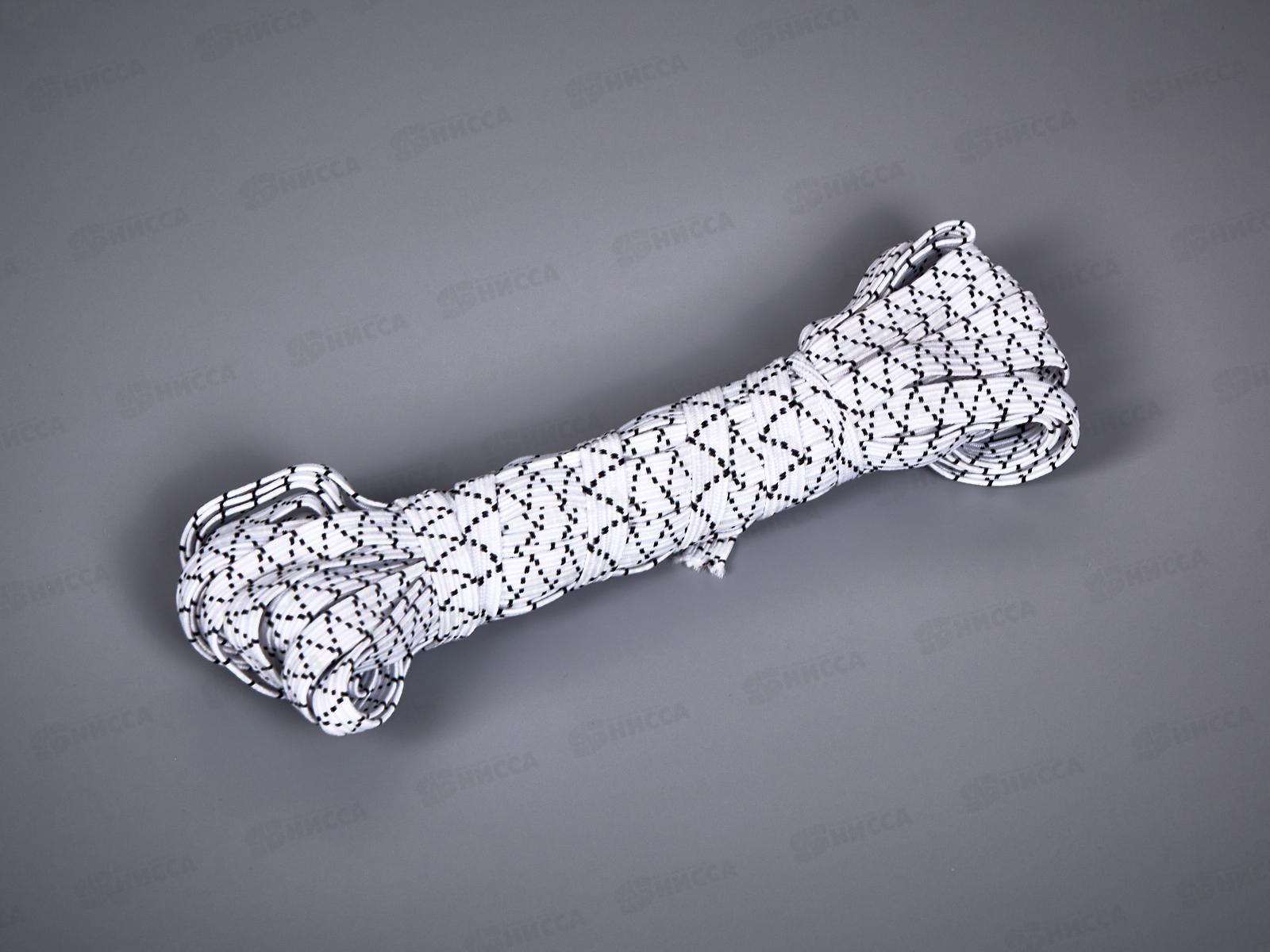 Резинка бельевая 8мм продежка белая с черной нитью 10м *20