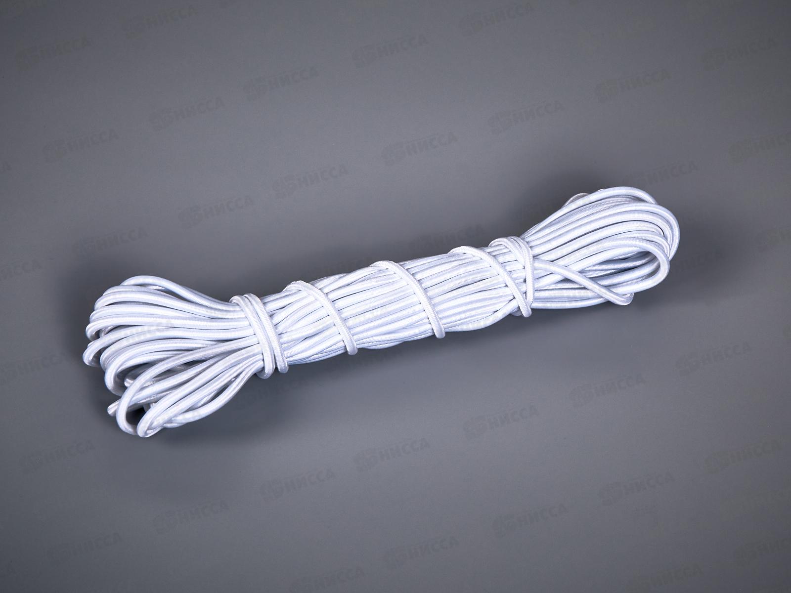 Резинка шляпная 3мм белая 10м