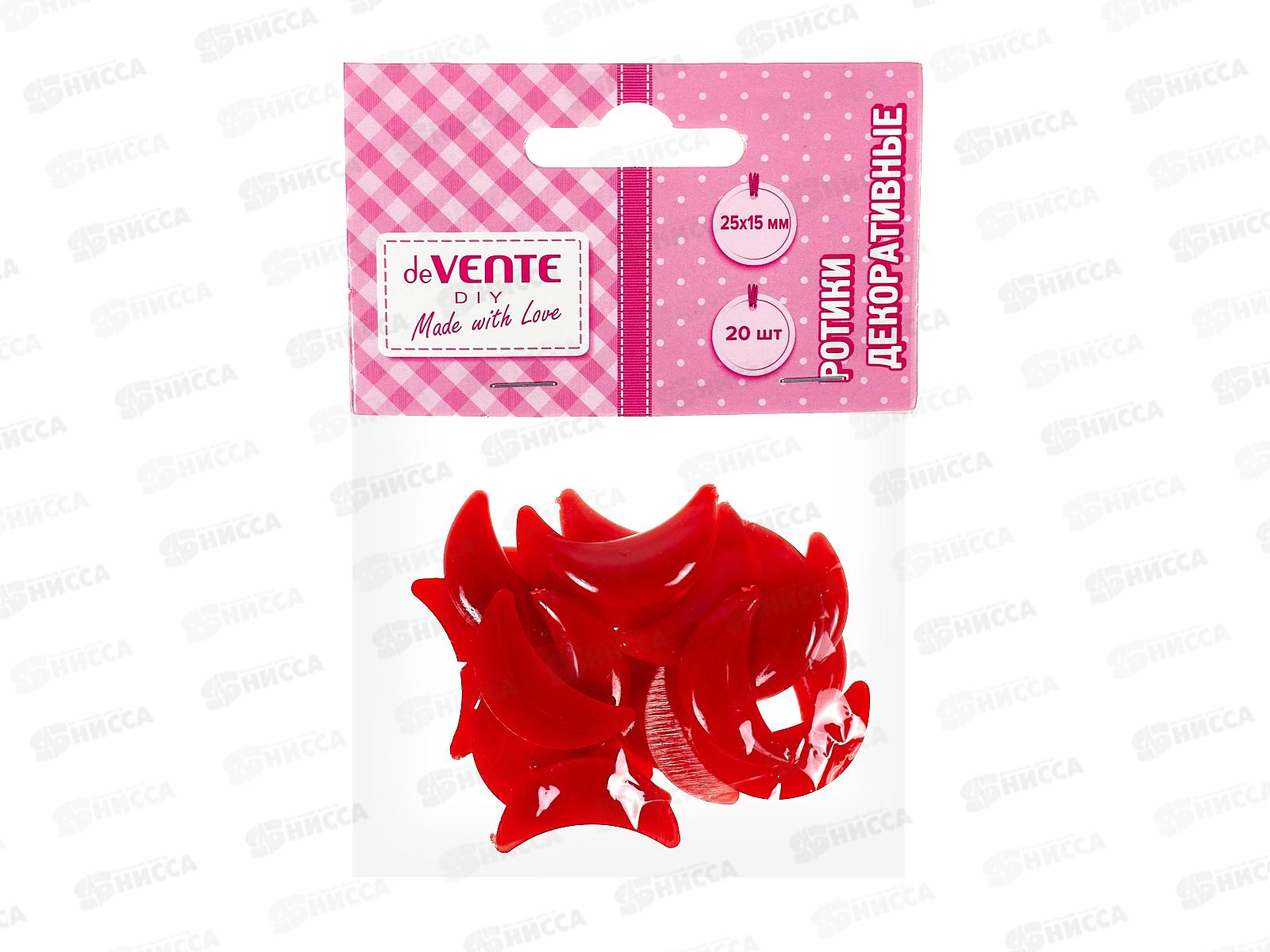 Декор элементы deVENTE ротики пластиковые, красные 20шт 8001302