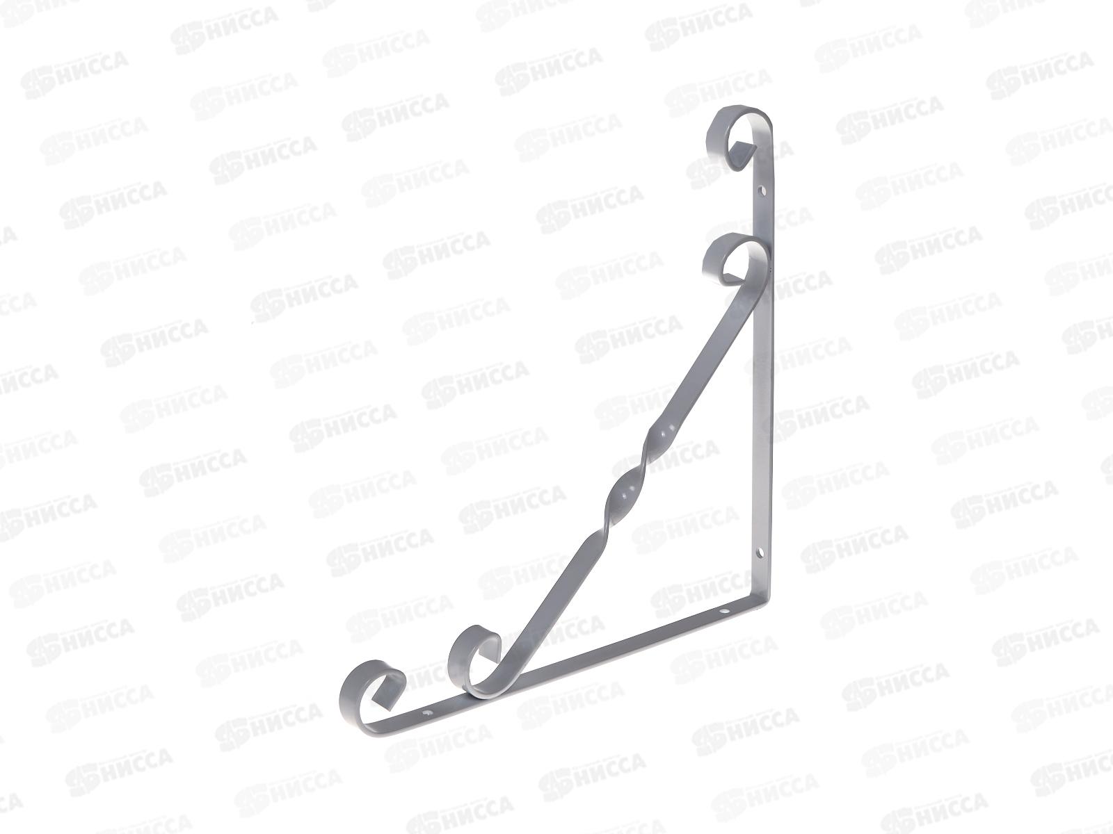 Консоль угловая фигурная ОРНАМЕНТ 250х250х2,5мм белый, SANBERG