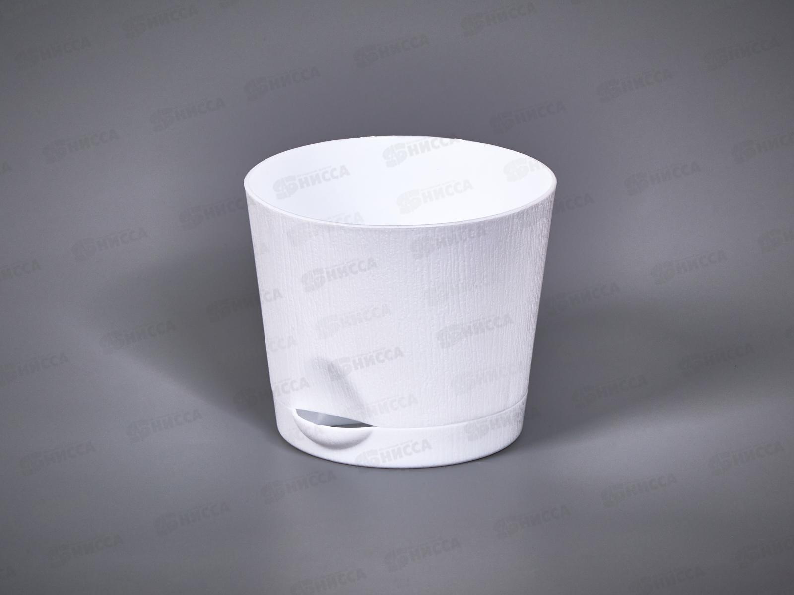 Горшок для цветов   с поддоном 0,4л белый *45  ИНТ