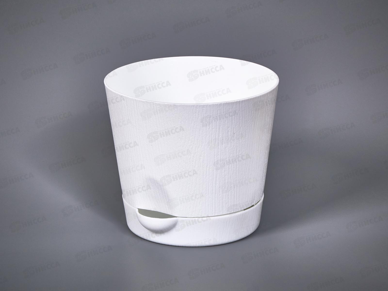 Горшок для цветов  с поддоном 1л белый *24  ИНТ