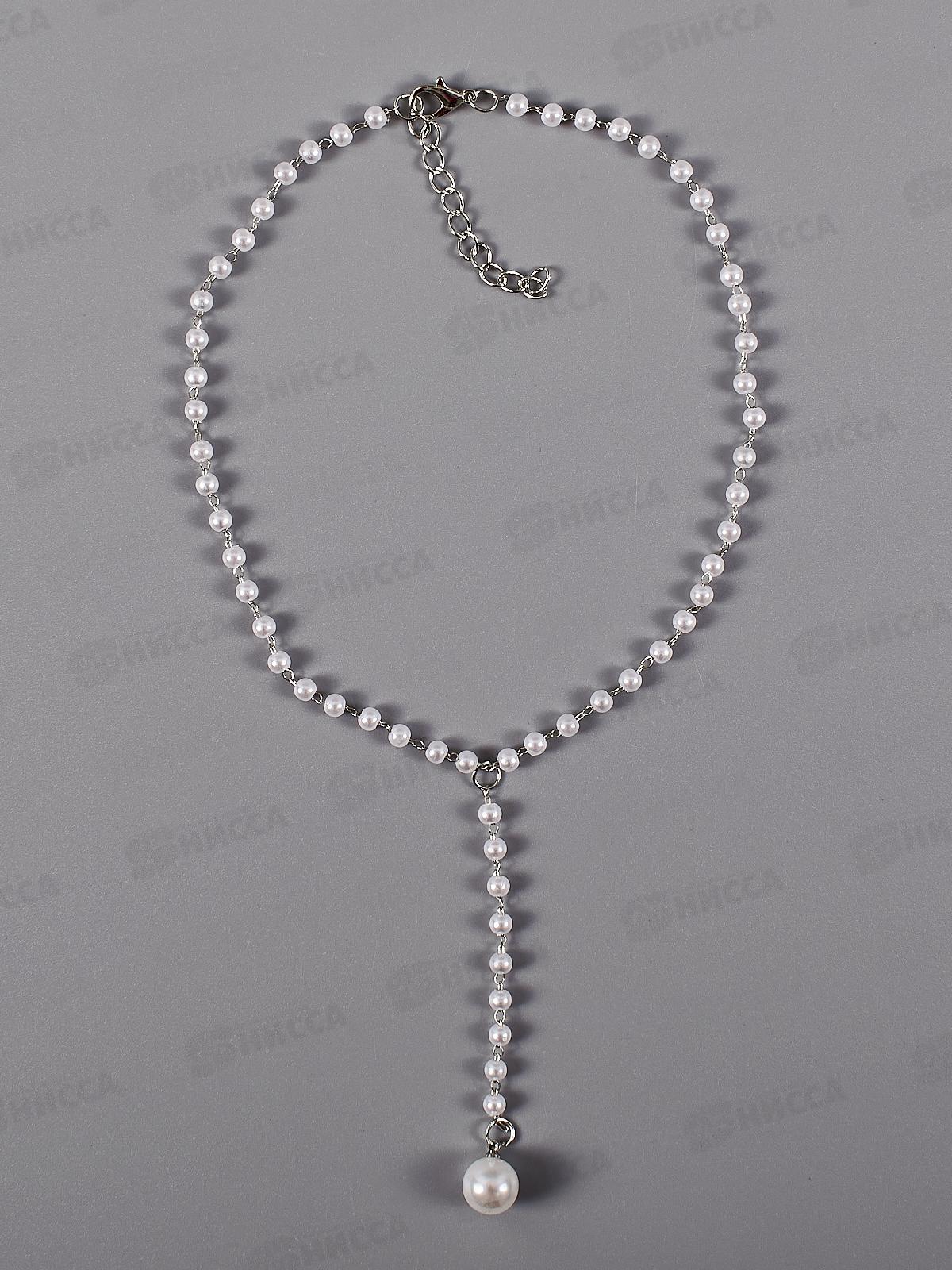 Кулон &quotОлимпия&quot с жемчугом 32см белый 4445549
