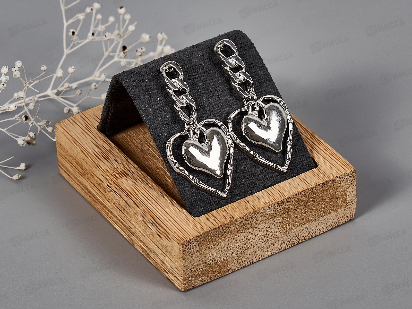 Серьги "Эллоди" сердечки 687-394