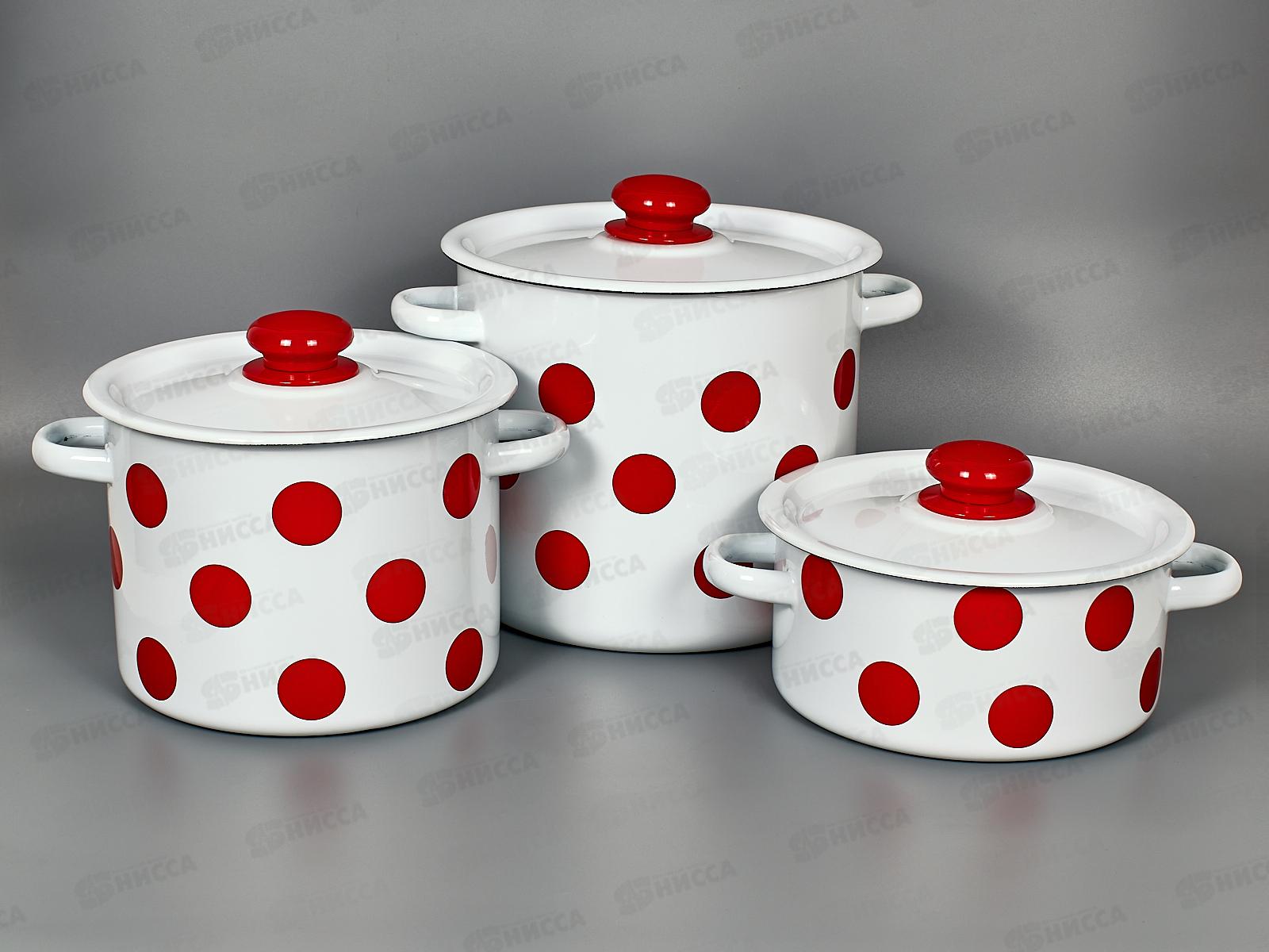 Набор №16 белый Красный горох N16В79