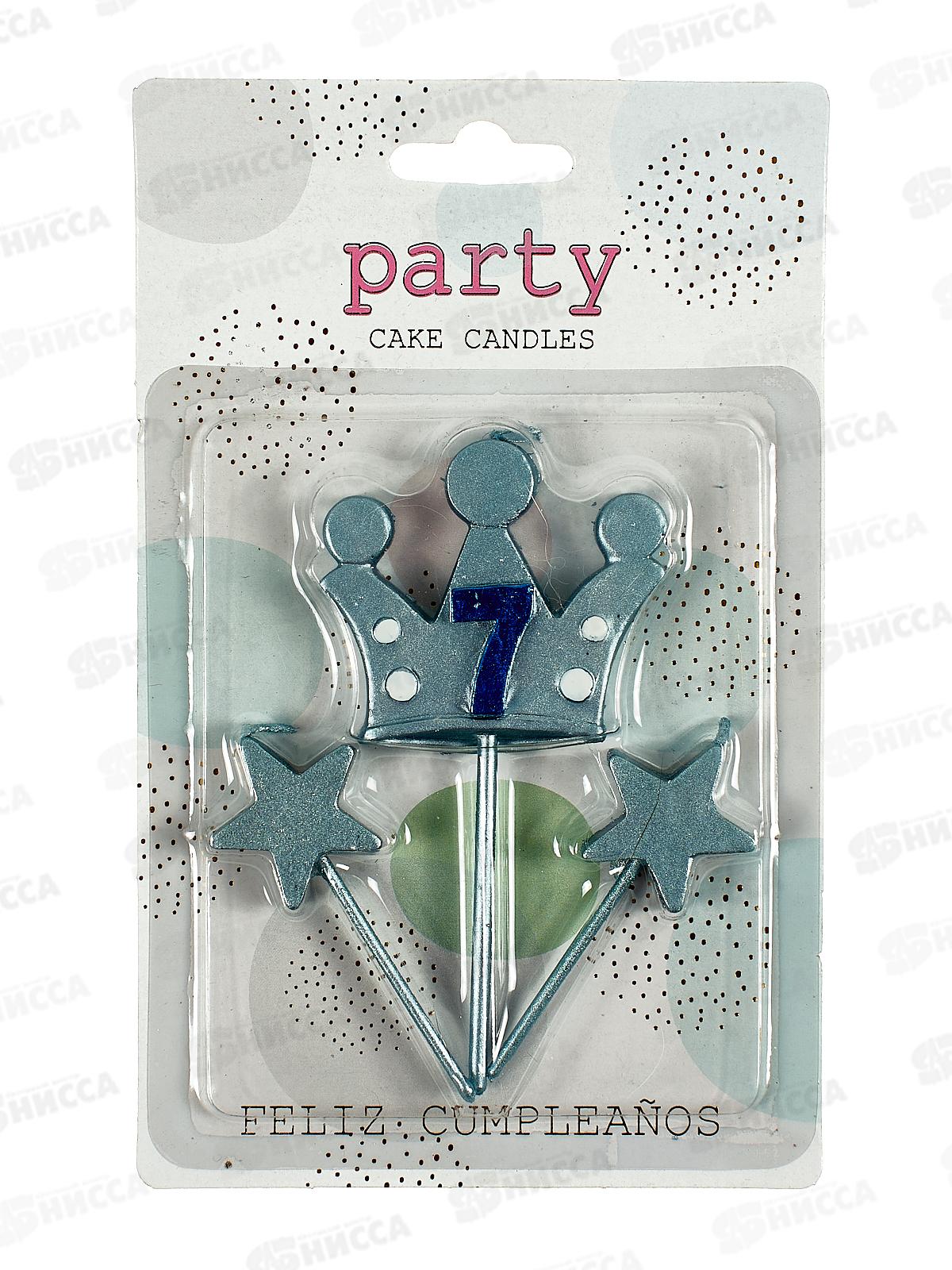 Свечи для торта "Король желаний цифра 7" 112-487