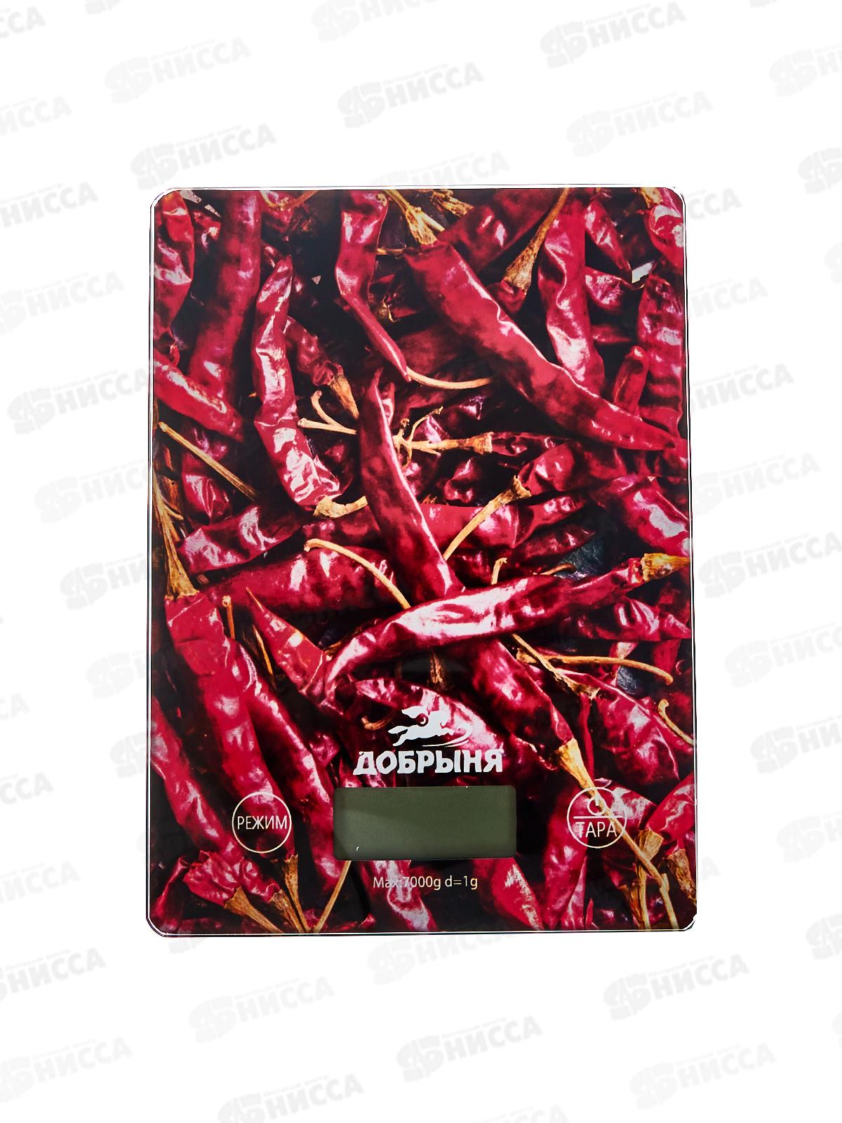 Весы кухонные DO-3011P перцы  Добрыня