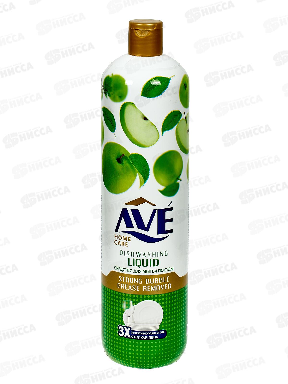 AVE Средство для мытья посуды Яблоко и цветы 900г 1549 *12