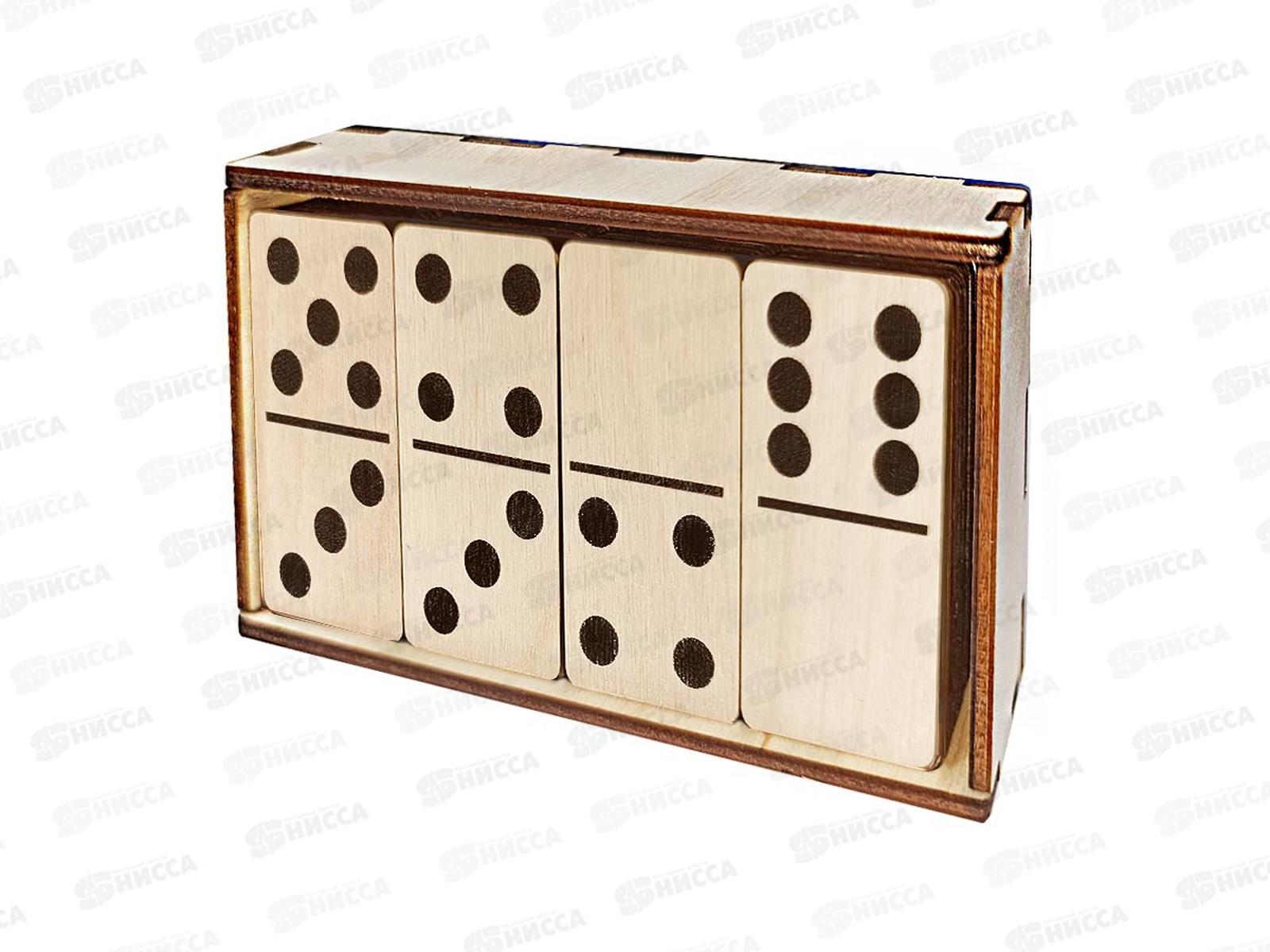 Домино деревянное "Точки" 28 фишек (50х25мм) 04531