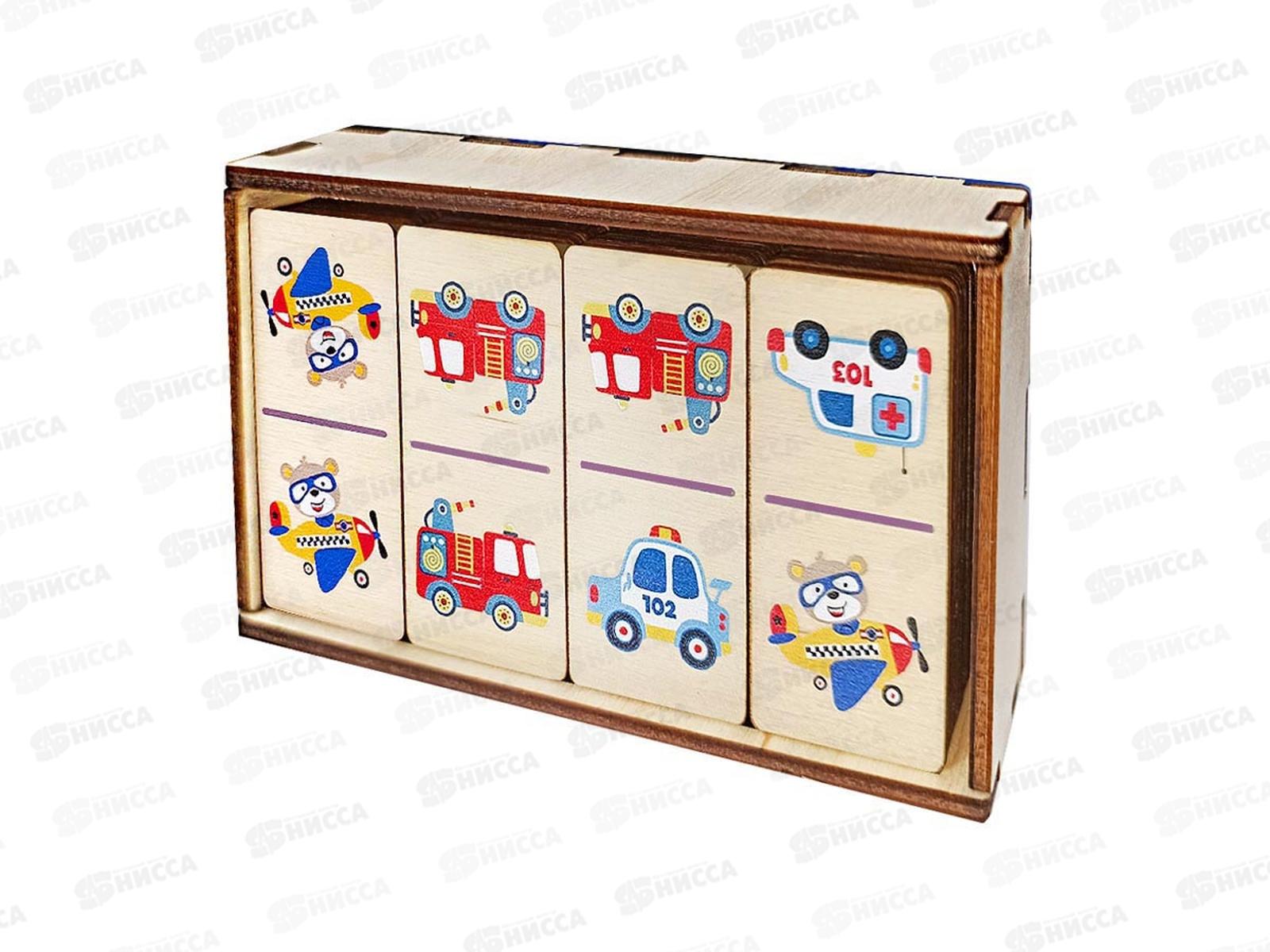 Домино деревянное &quotТранспорт&quot 28 фишек (60х27мм) 04535