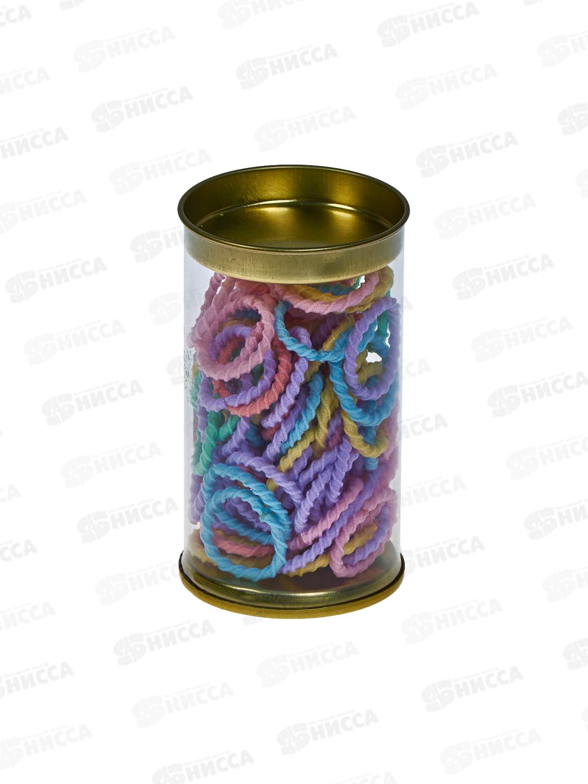 Резинка  для волос 20мм. силиконовая цветная в банке №8564 (упаковка 100шт)