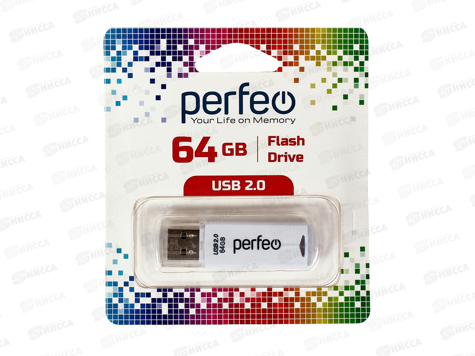 Флеш-карта Perfeo USB 64Gb C06 white
