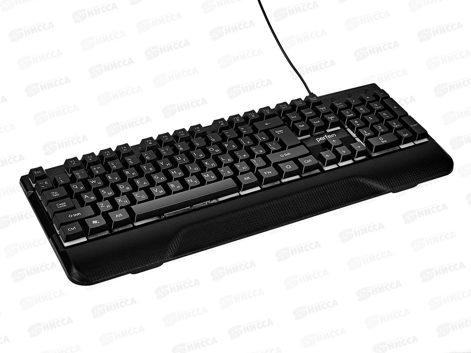 Клавиатура проводная Perfeo WINNER GAME DESIGN, подсветка, USB, чёрный B4892
