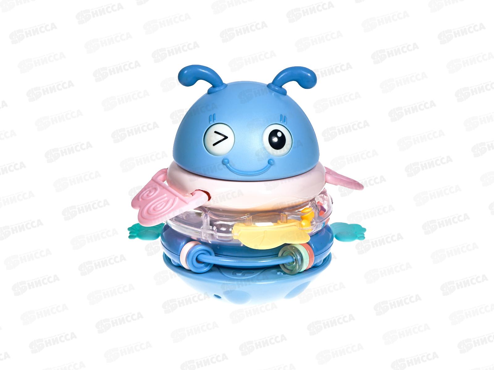 Пирамидка музыкальная "Пчелка" голубой 2061093, коробка