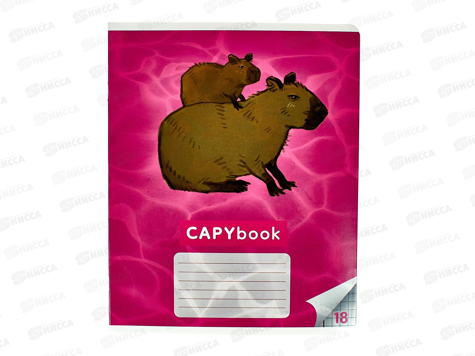 Тетрадь 18листов клетка CENTRUM Капибары,73971*25/150