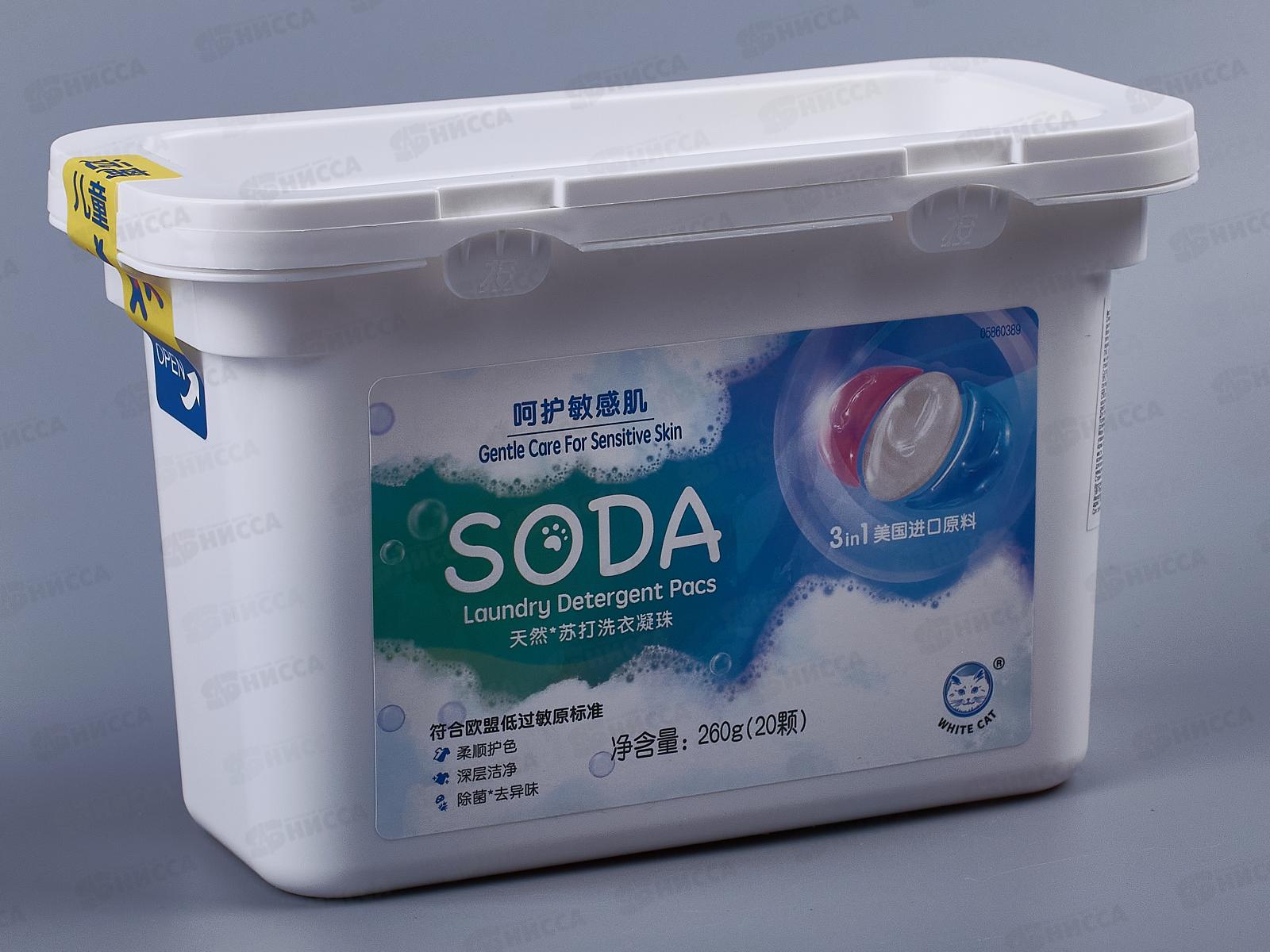 Whitecat Soda Капсулы для стирки на основе Натуральной соды 20шт *18 СРОК ДО 01.26