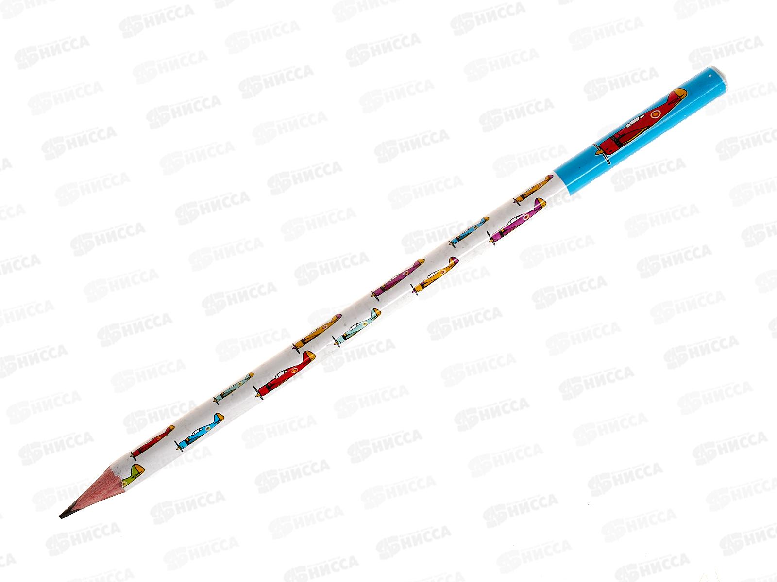 Карандаш чернографитный Happy Graphix Самолеты НВ,21-0030/21*50/300