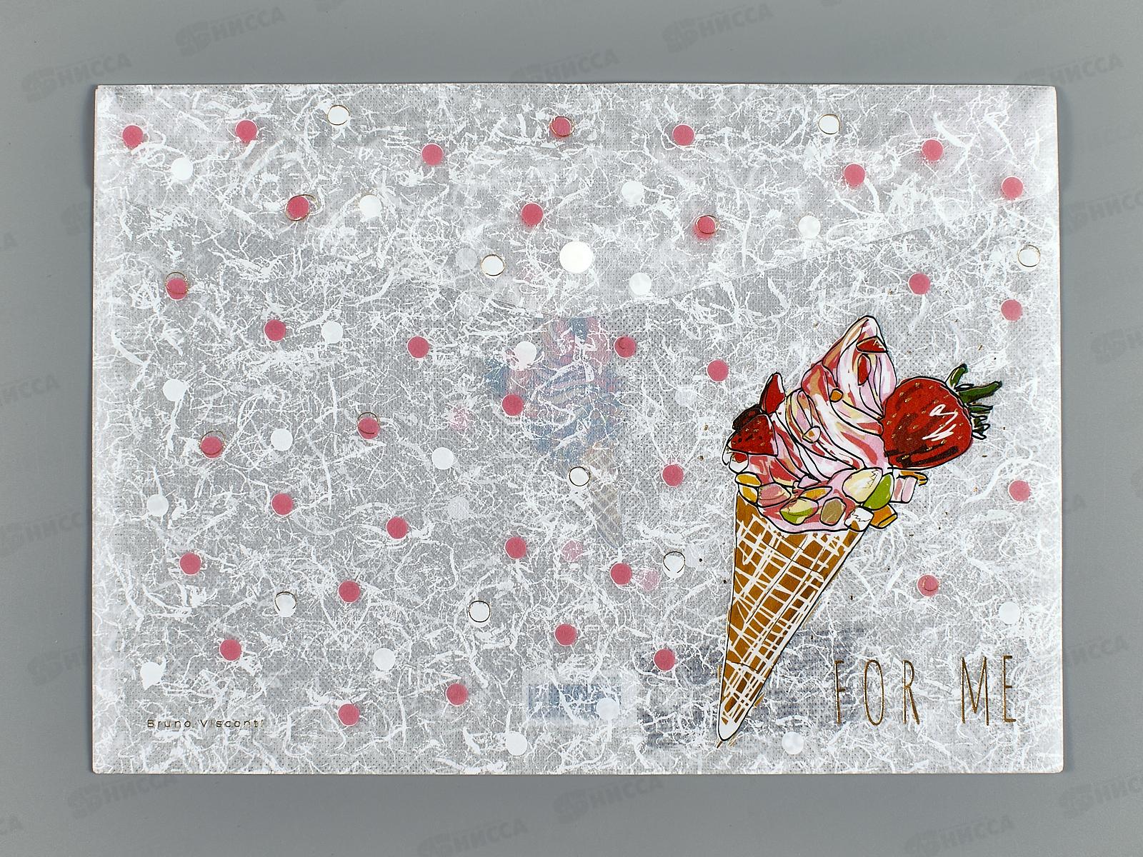 Папка с кнопкой  АЛЬТ А4 Мороженое,14-036/08 *5