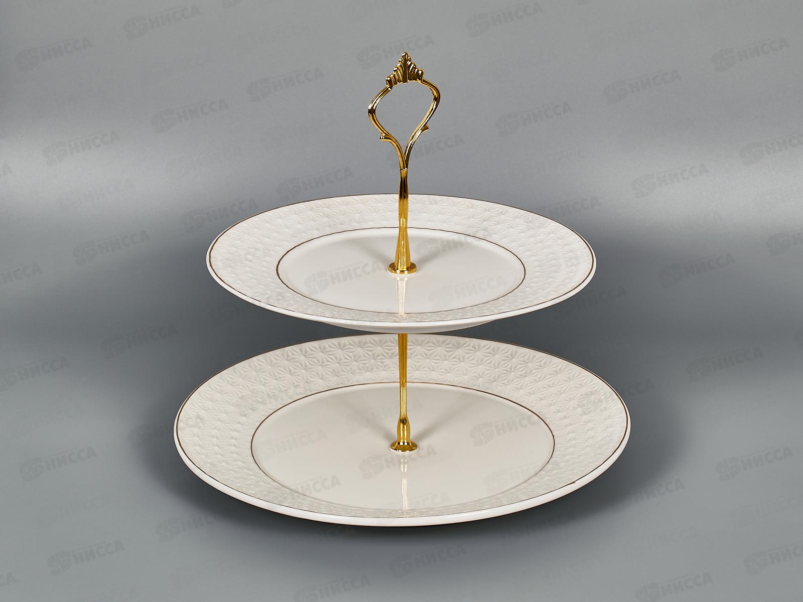 Ваза 2х-ярусная CMB0133-A 21-25,4см круг Снежная королева 749222 *8