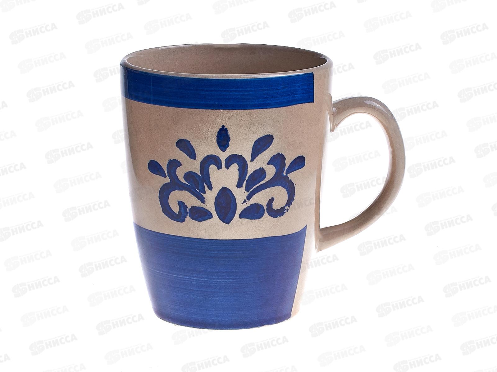 Кружка RX012 360мл Дамаск синий бочка 186580 *48