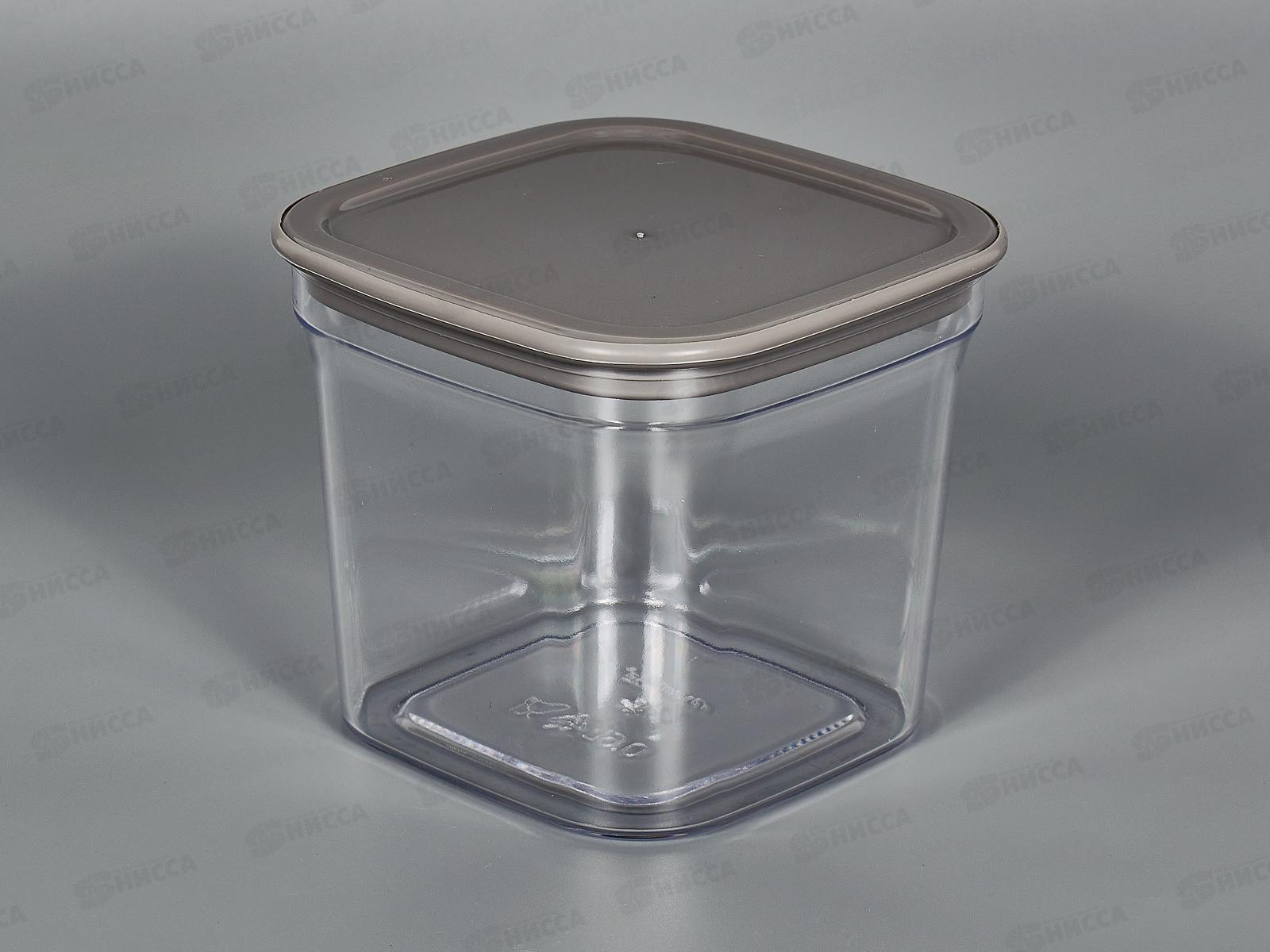 Контейнер для сыпучих продуктов Смарт 0,6л Пыльно-серый С413Псер *16