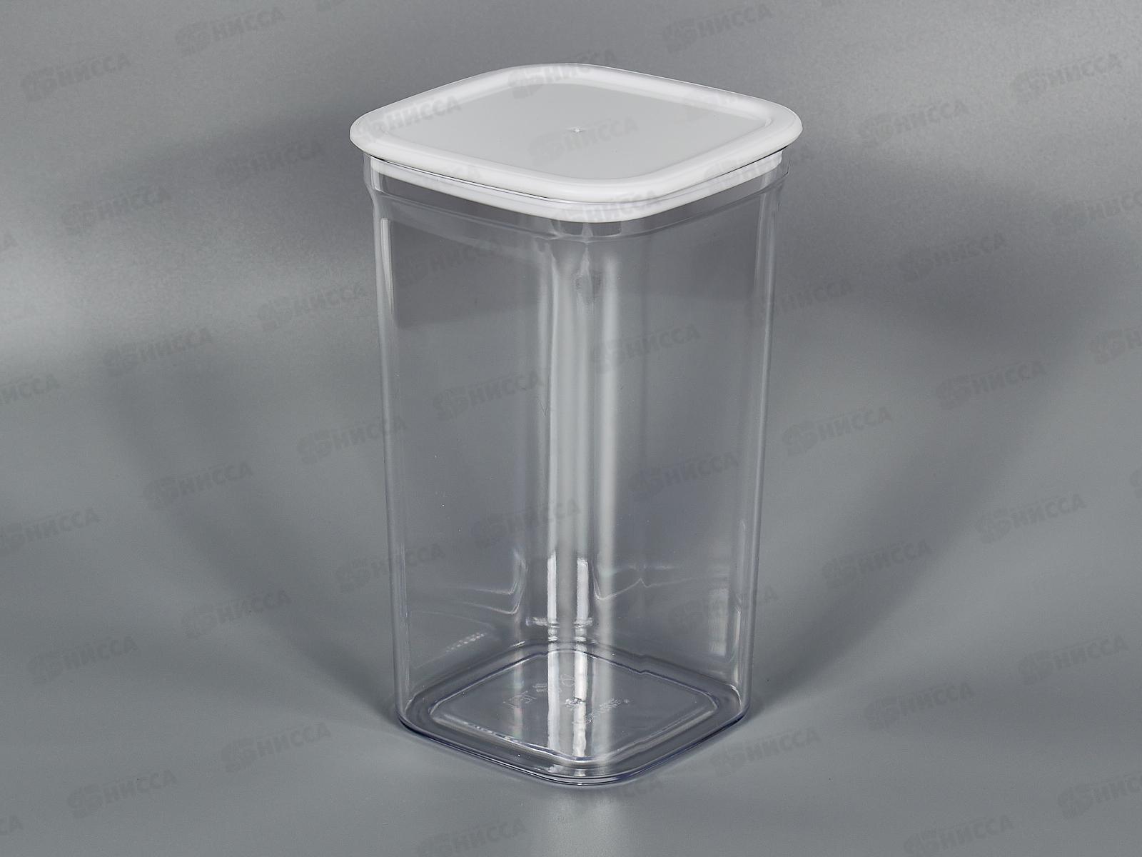 Контейнер для сыпучих продуктов Смарт 1,3л белый С414Бел