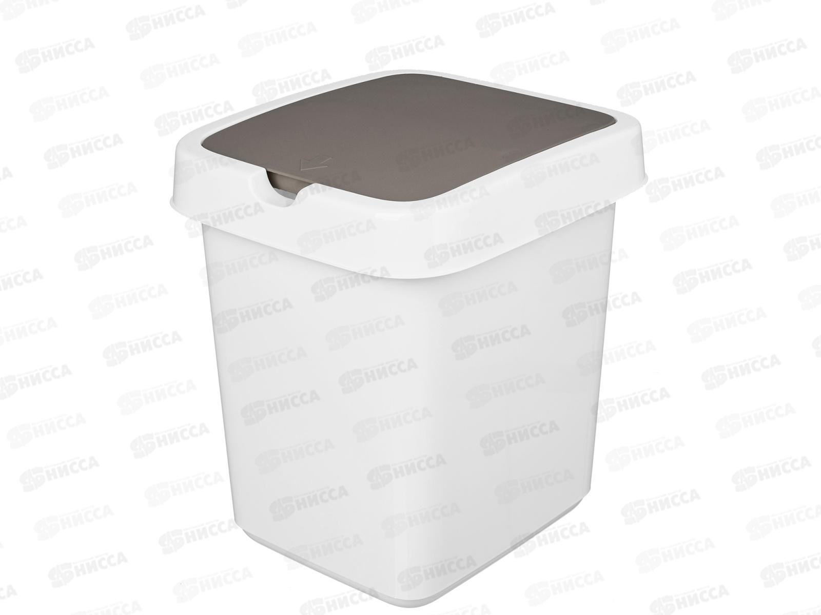 Контейнер для мусора 9л &quotTule&quot светло-серый 221300921/03 *8