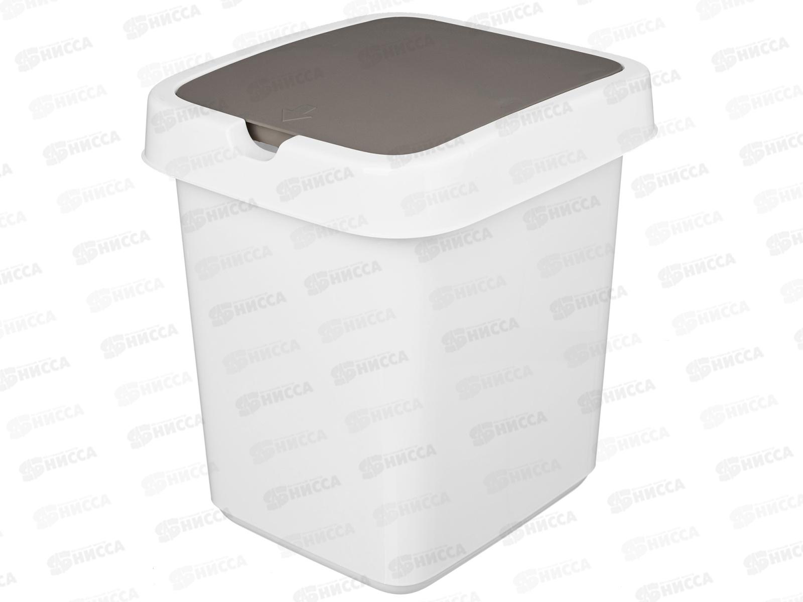 Контейнер для мусора 14л &quotTule&quot светло-серый 221301221/03 *7