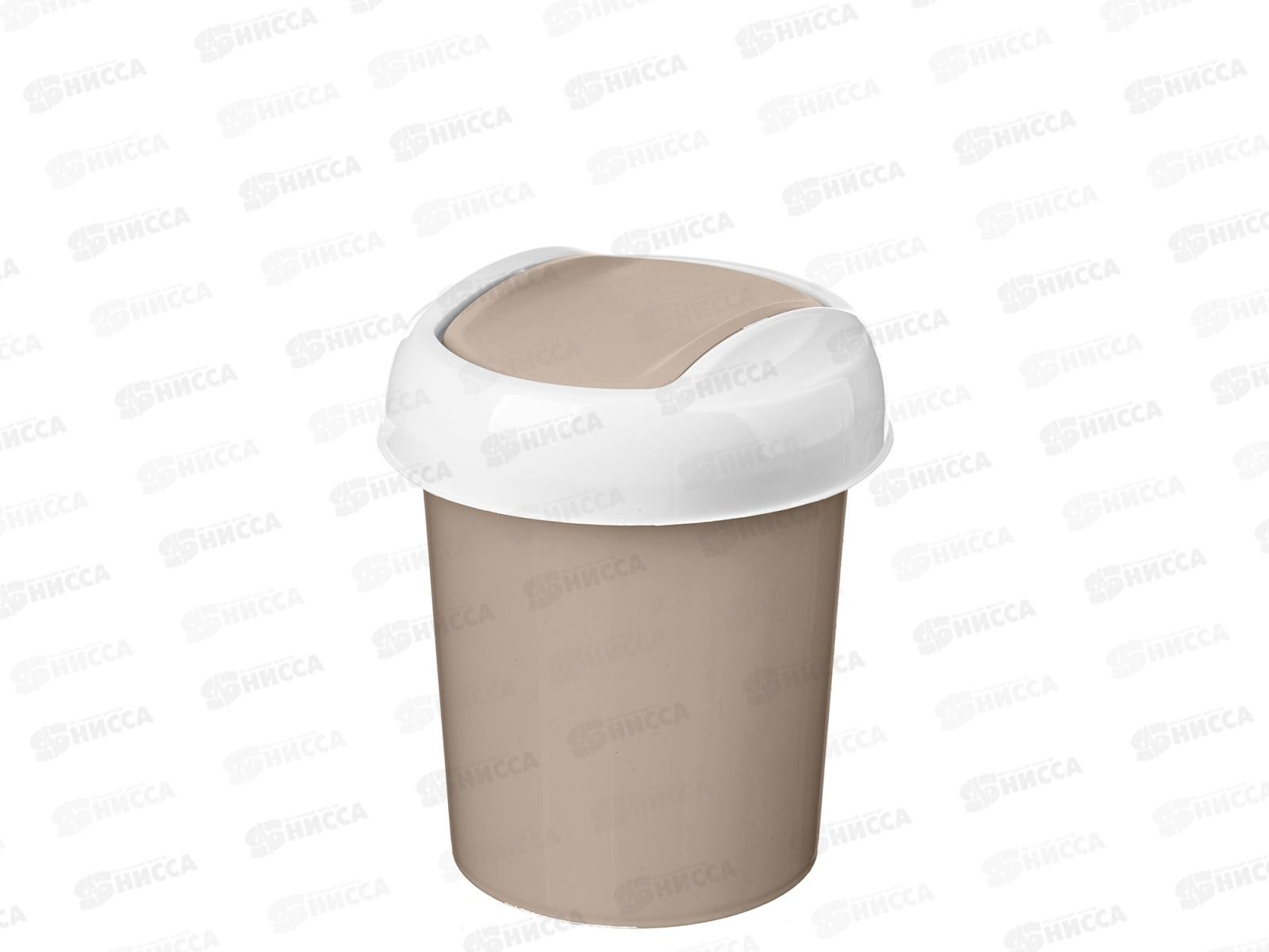 Контейнер для мусора 1л &quotPalm" круглый бежевый 221301527/01