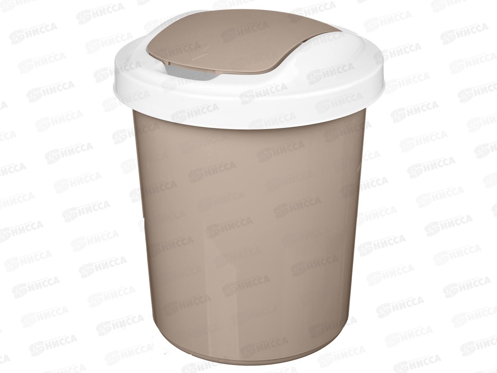Контейнер для мусора 16л &quotPalm&quot круглый бежевый 221301927/01