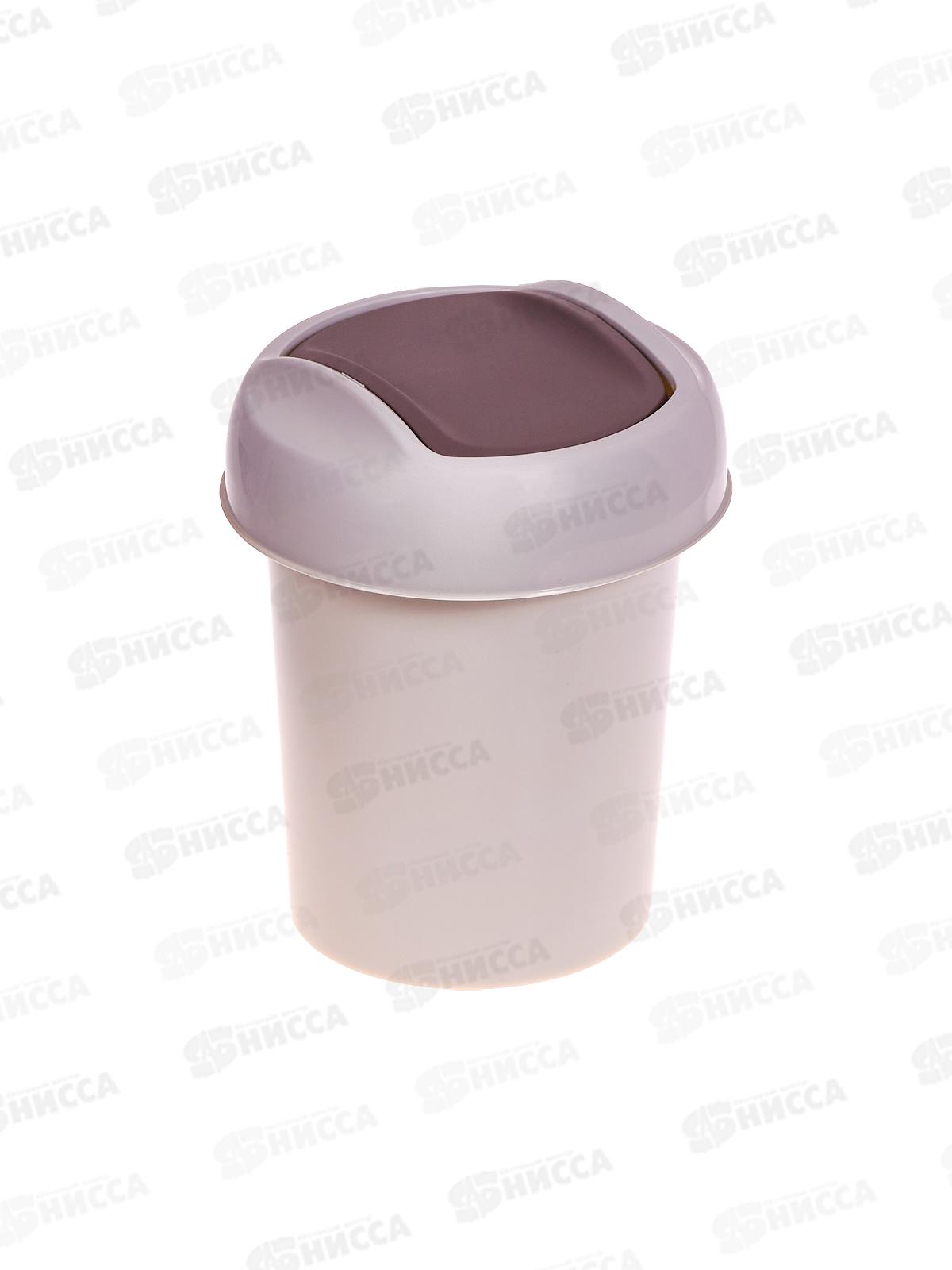 Контейнер для мусора 1л &quotPalm" круглый светло-серый 221301521/03