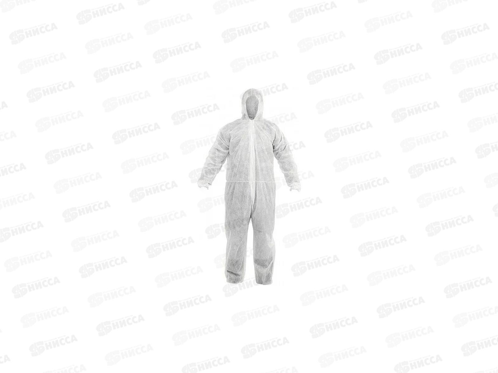 Комбинезон защитный с капюшоном тип КАСПЕР, размер XL, спанбонд на молнии