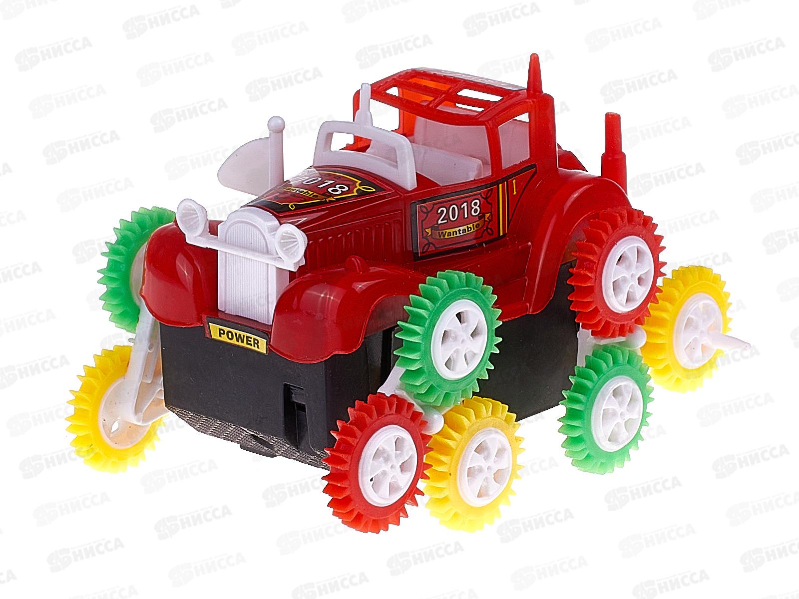 Автомобиль перевертыш №1125А Ретро на бат. коробка 13*11*9см