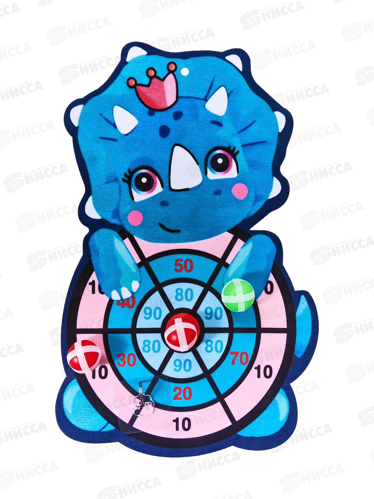 Дартс №3355-7 &quotДинозаврик&quot с шариками липучками, пакет 49*34*3,5