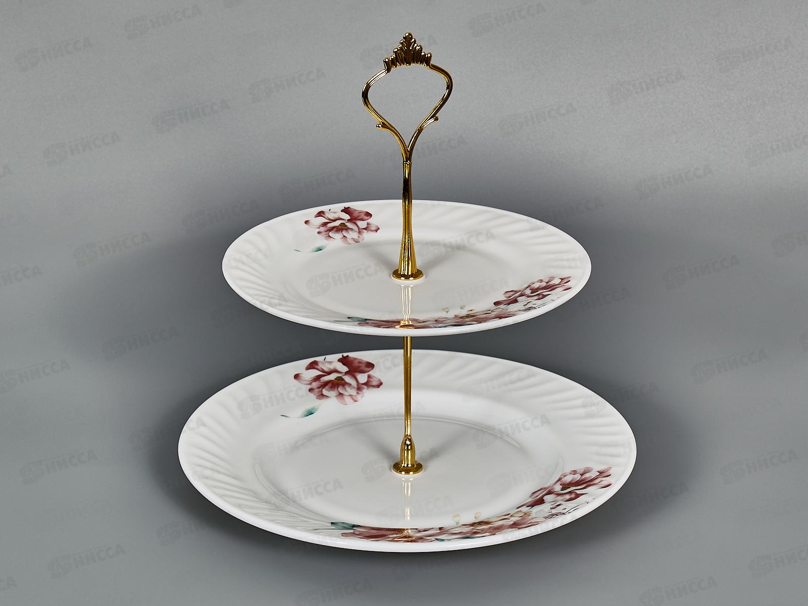 Фруктовница 2-х ярусная 02-2289 Лилия *12