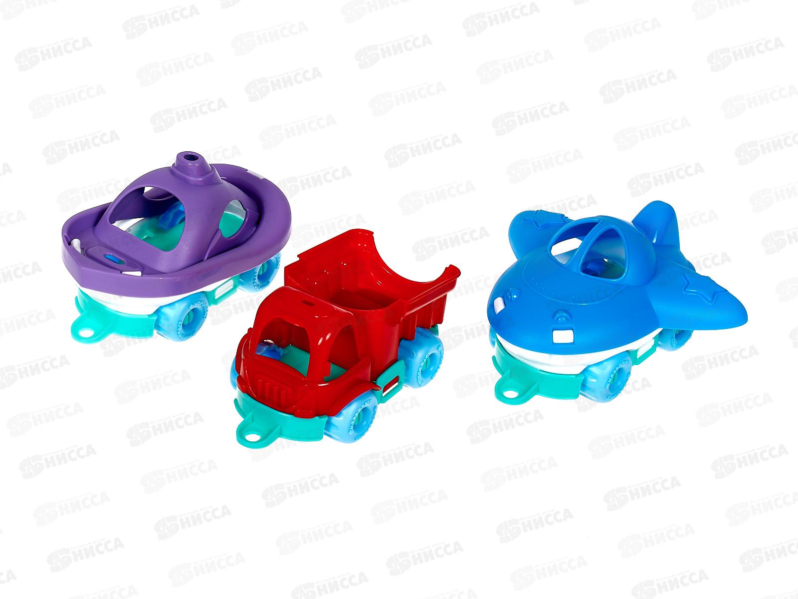 Набор мини транспорт (самолетик, грузовичок, катер) 480605  *16