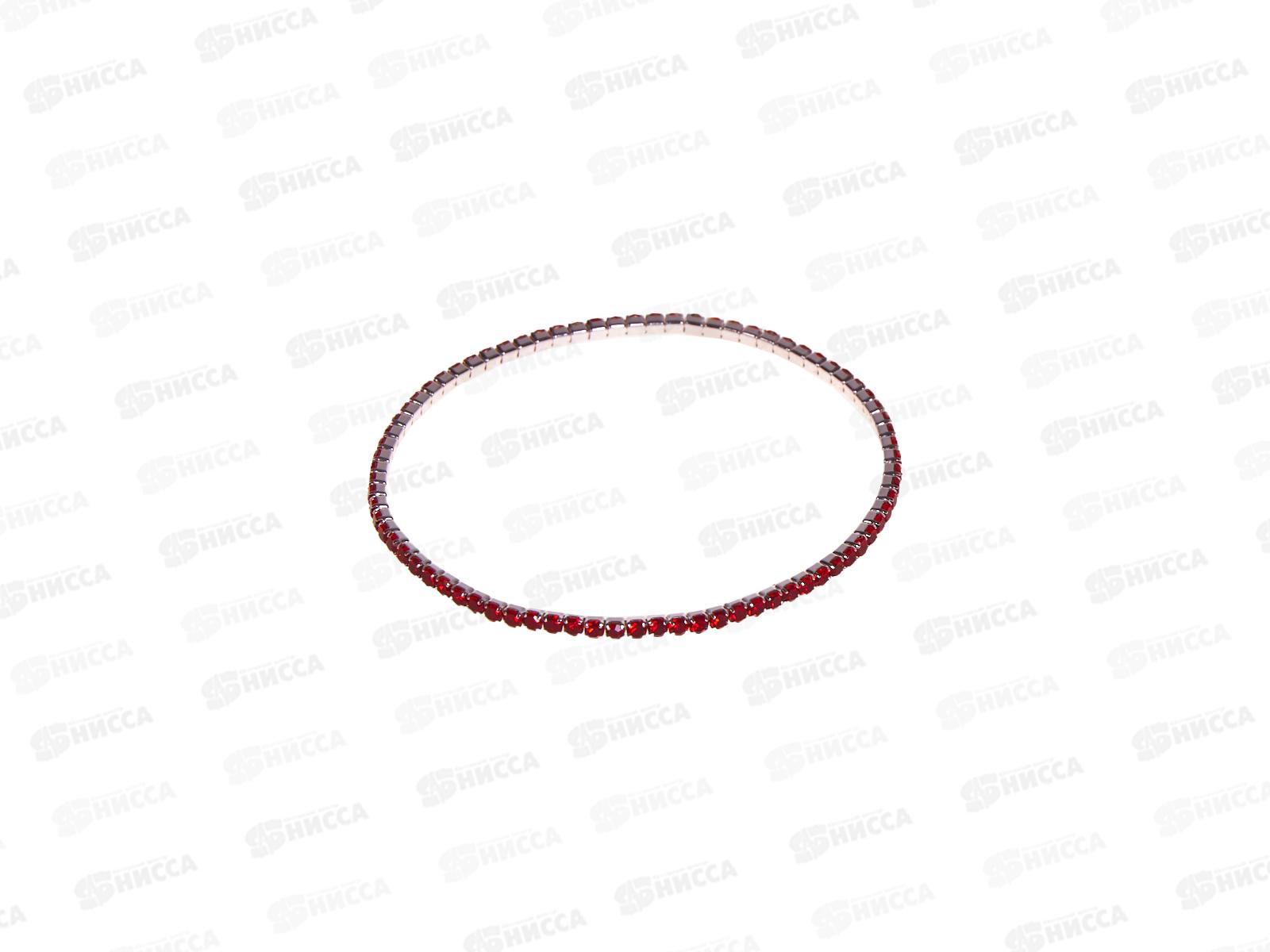 Браслет-резинка с цветными стразами тонкий №2705