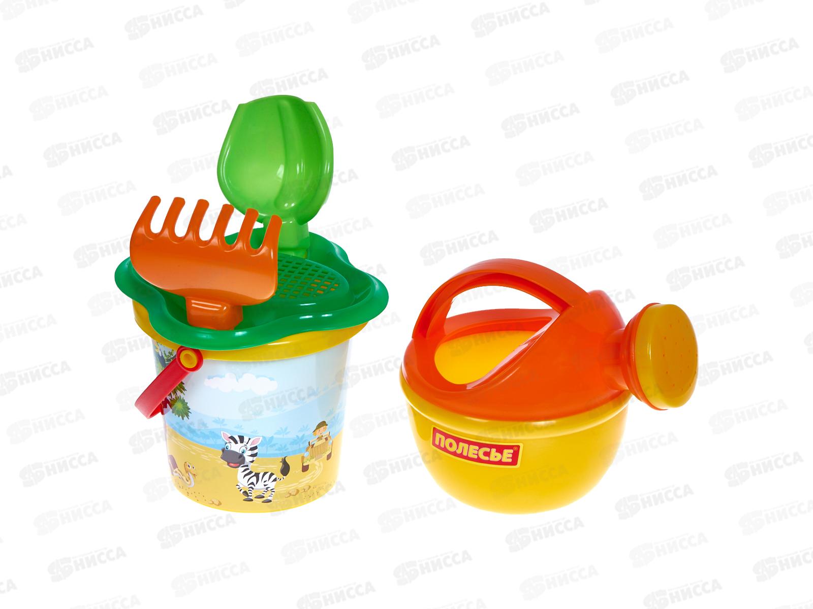 Набор песочный №217, 0542 (ведро мал.+ситечко+совок№2+граб.+лейка)*24