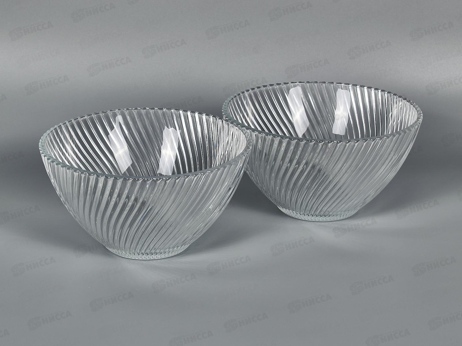 Набор стеклянных салатников 2 шт * 1000мл  280414 *18