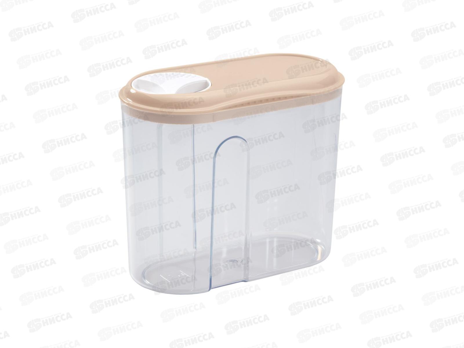 Емкость для сыпучих продуктов 1л с дозатором Бежевый 431250707  *18 БП