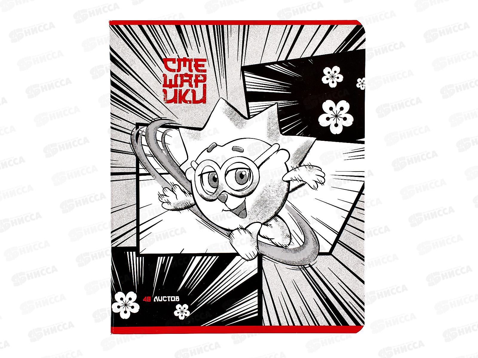 Тетрадь 48листов клетка Hatber Смешарики 084059*5/100