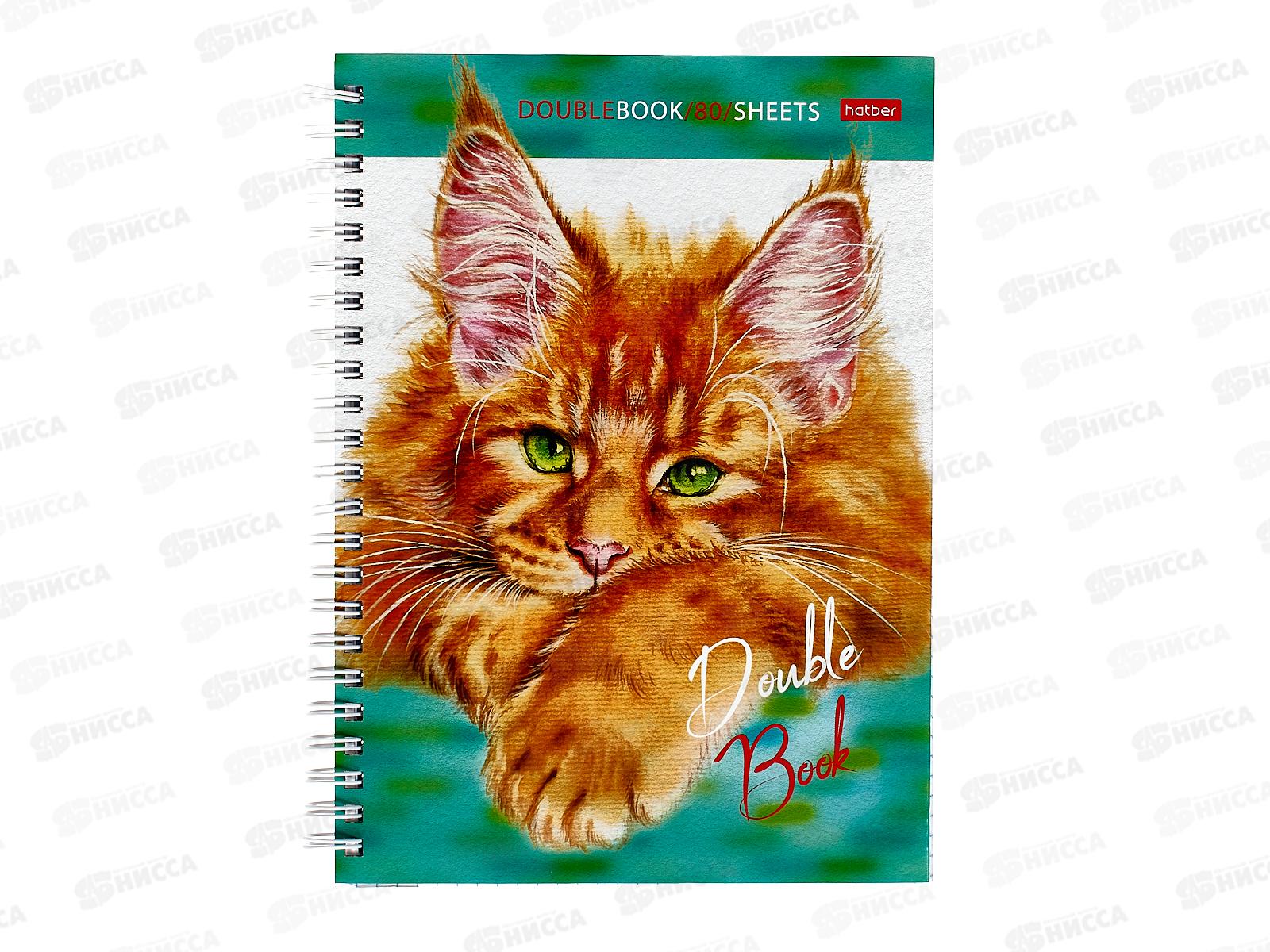 Тетрадь 80листов клетка  Hatber дв,Эти заМурчательные кошки греб. 29775*4/40