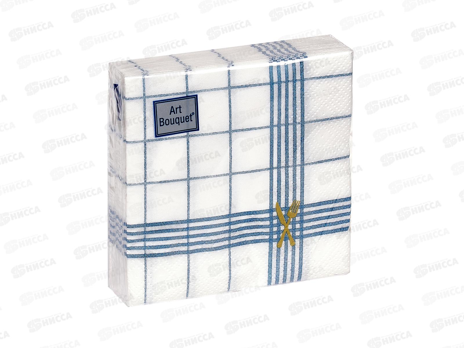 Салфетки 2 слойные 30 листов 20*20 Art Bouquet Скатерть синяя,57621*26